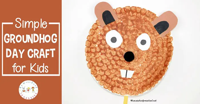 groundhog paper plate craft