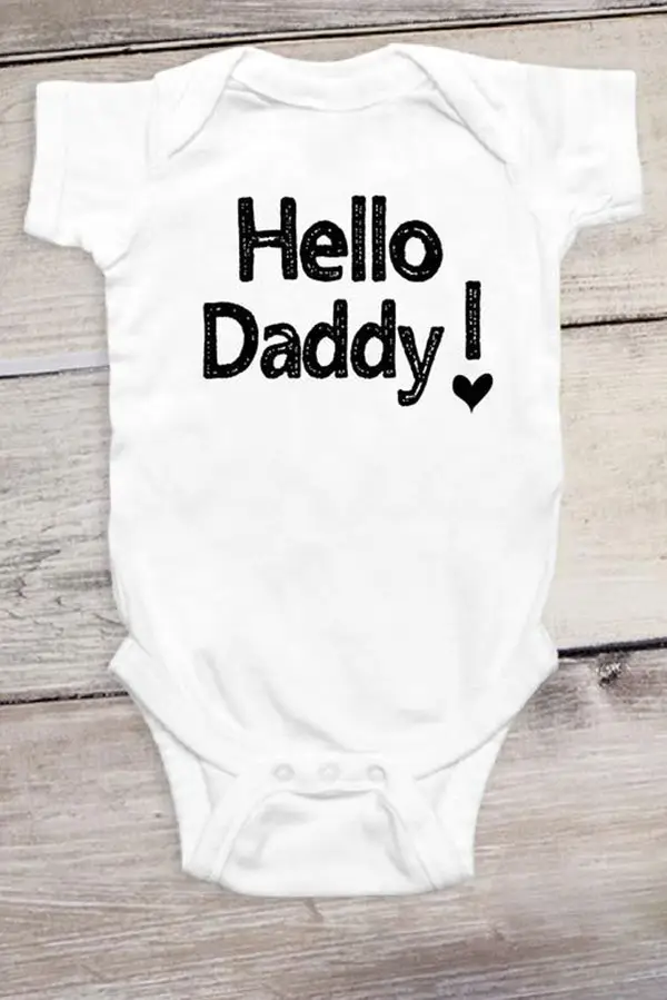 hello daddy baby onesie