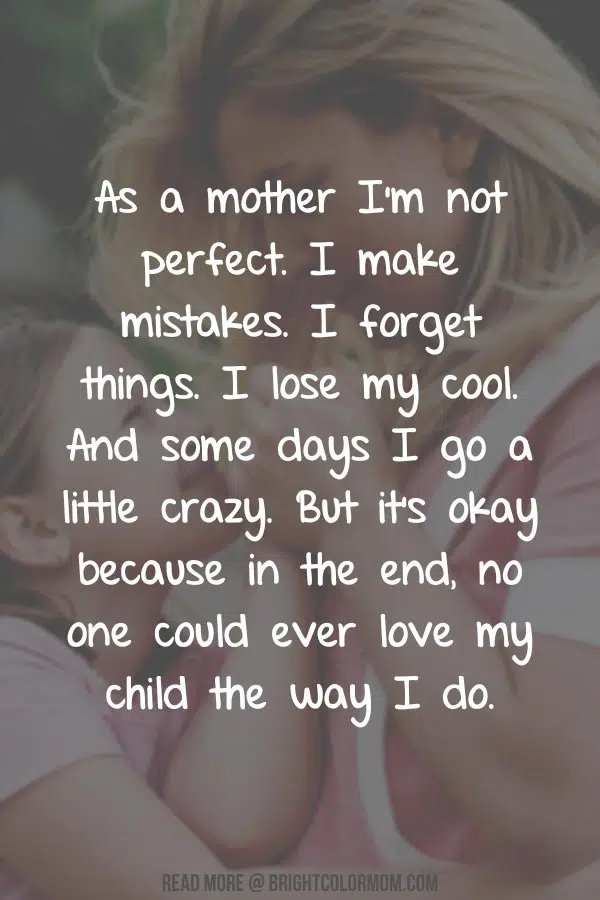 quote about imperfect mothers still loving their children the most