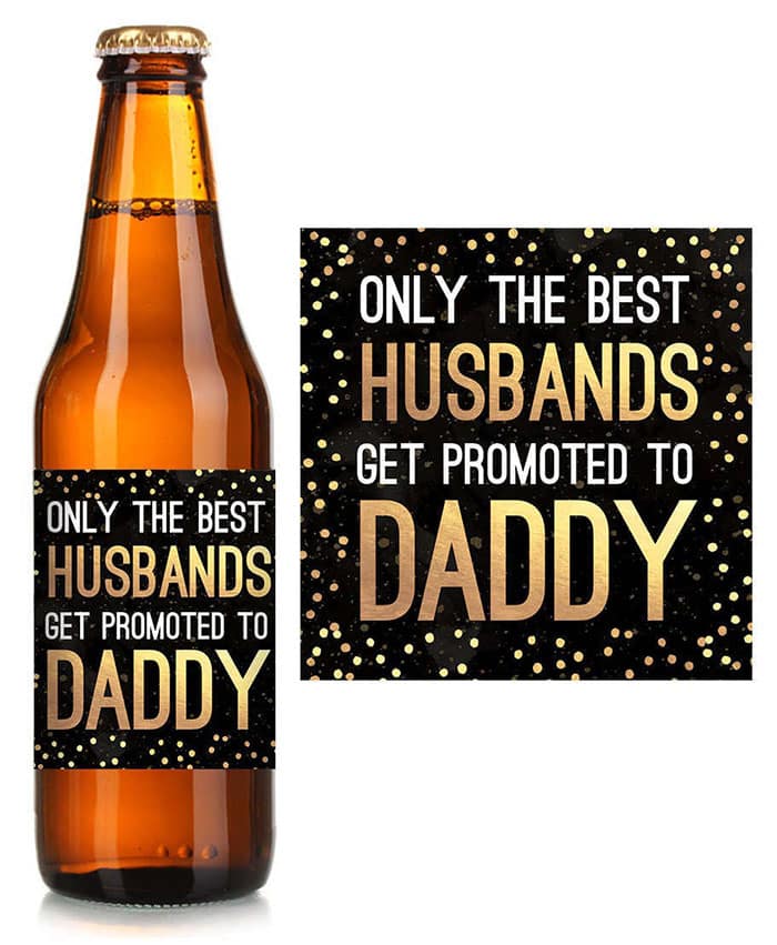 pregnancy reveal beer labels for husband