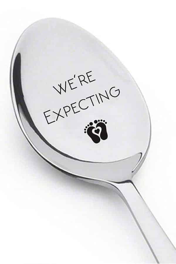 we're expecting pregnancy reveal spoon