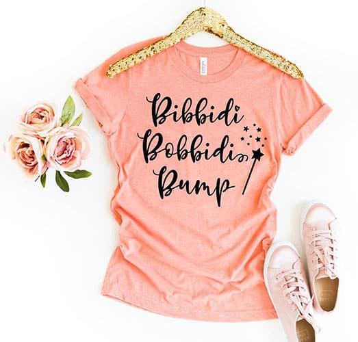 bibbidi bobbidi bump pregnancy announcement shirt