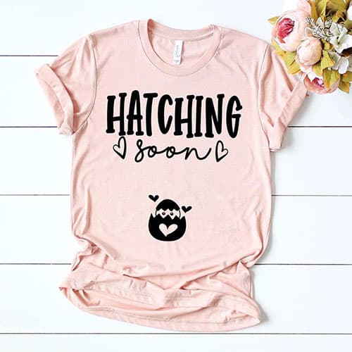 hatching soon Easter pregnancy announcement shirt