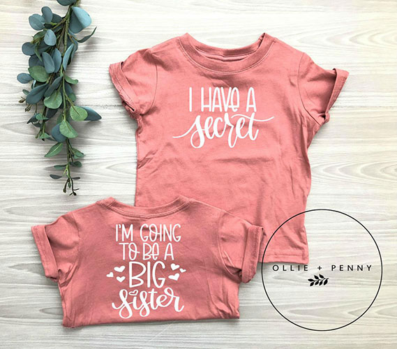 I have a secret I'm going to be a big sister pregnancy announcement shirt