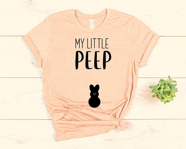 my little peep Easter pregnancy announcement shirt