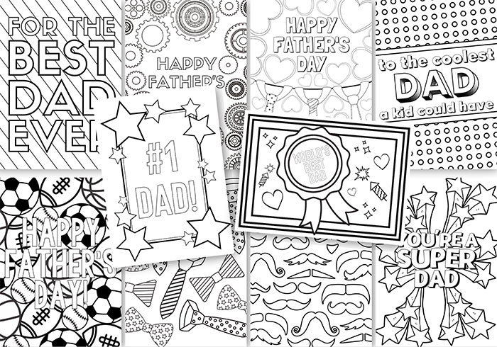 Printable Father #39 s Day Cards To Color