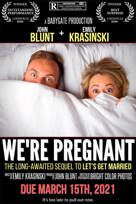 fake movie poster announcing a pregnancy