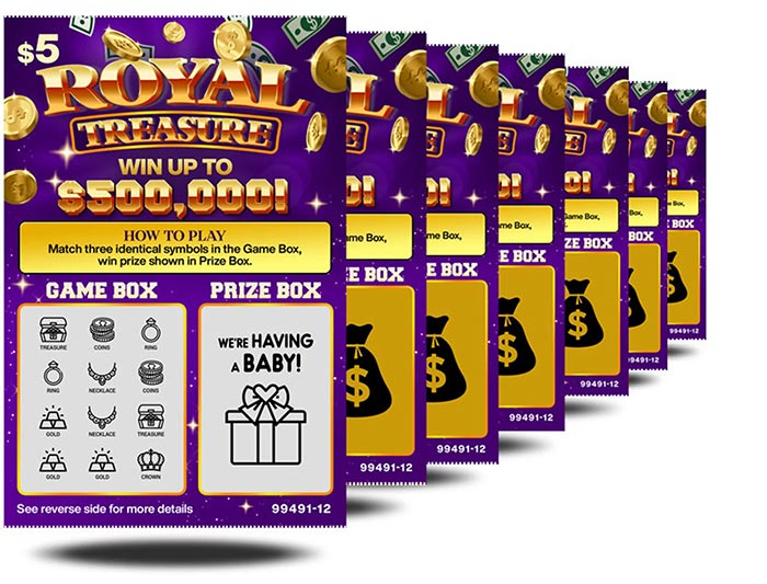 scratch-off baby reveal lottery cards