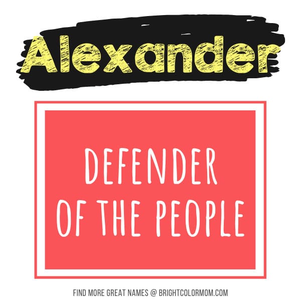 Alexander: defender of the people