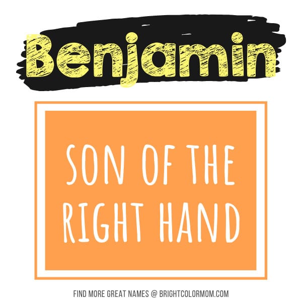 Benjamin: son of the right hand