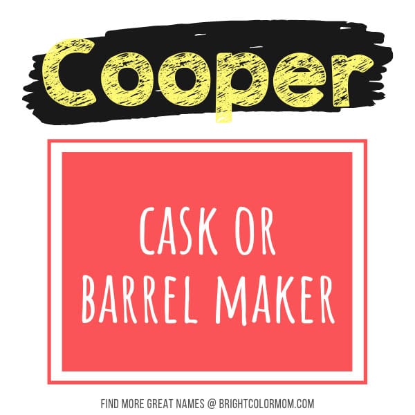 Cooper: cask or barrel maker