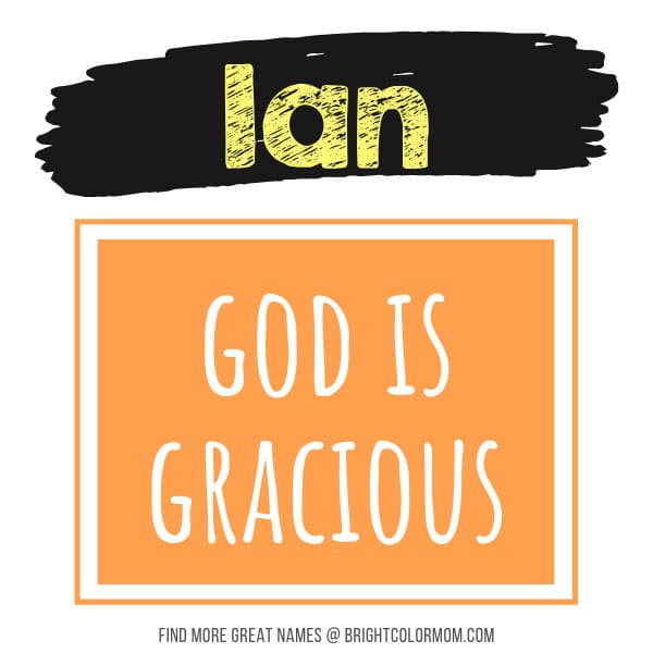 Ian: God is gracious