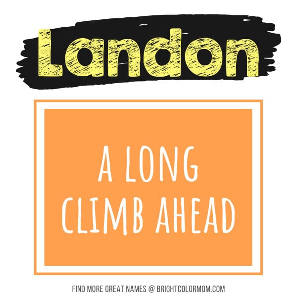 Landon: a long climb ahead