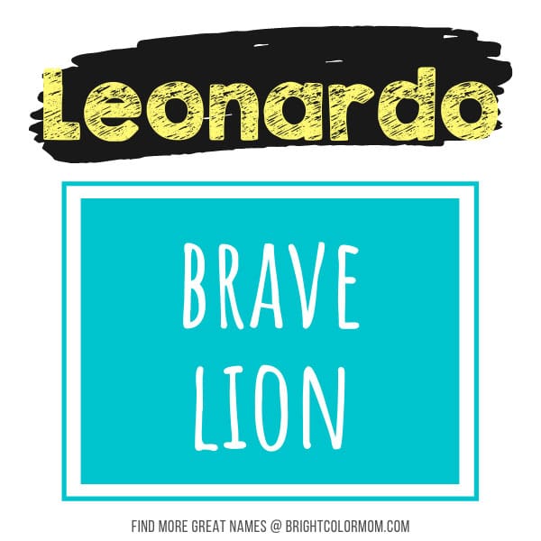 Leonardo: brave lion