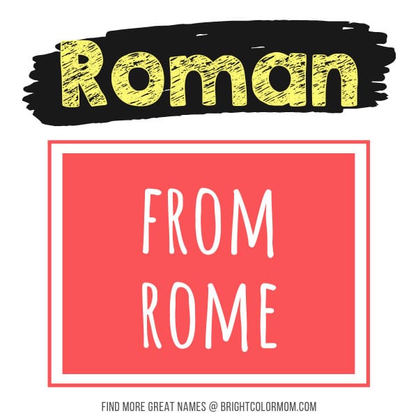 Roman: from Rome