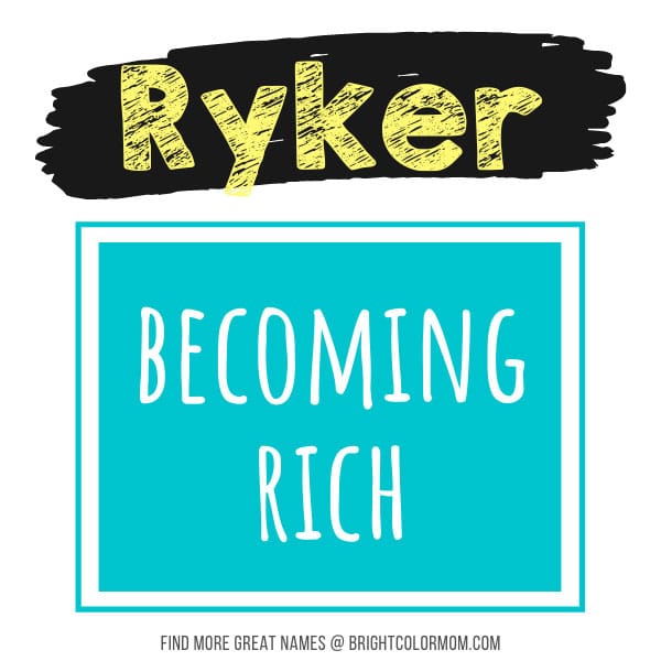 Ryker: becoming rich