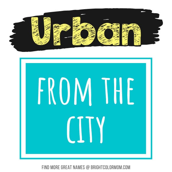 Urban: from the city