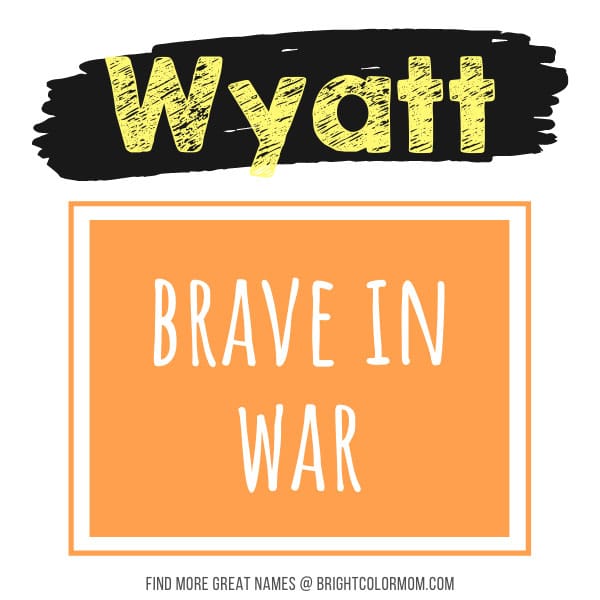 Wyatt: brave in war