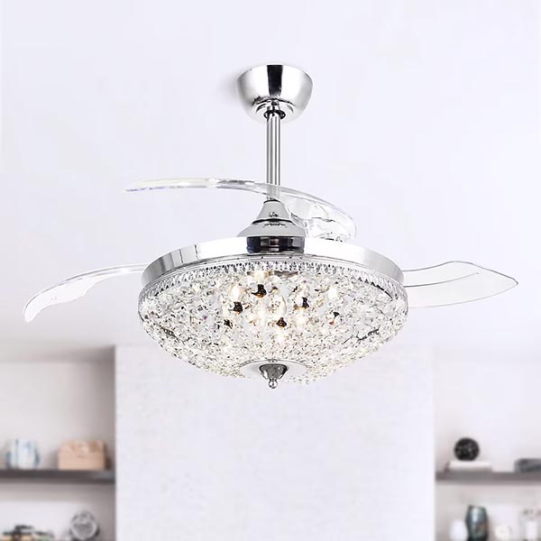 a chandelier ceiling fan