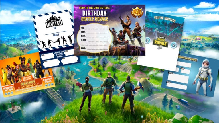 18 FREE Printable Fortnite Invitations for Birthdays and More