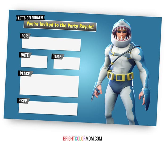 18 FREE Printable Fortnite Invitations for Birthdays and More