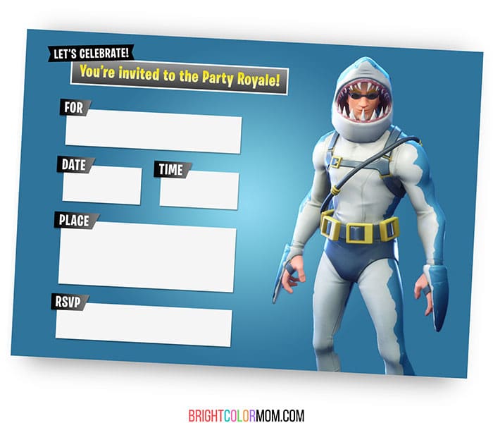 18 FREE Printable Fortnite Invitations For Birthdays And More