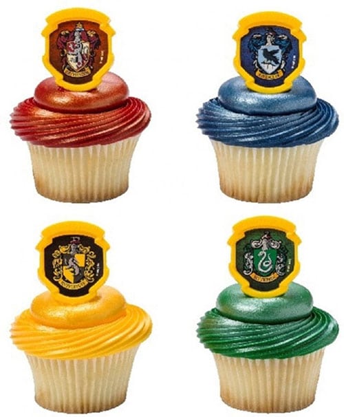 6 Harry Potter Cupcake Toppers Edible Hufflepuff House Birthday Snitch Hogwarts 
