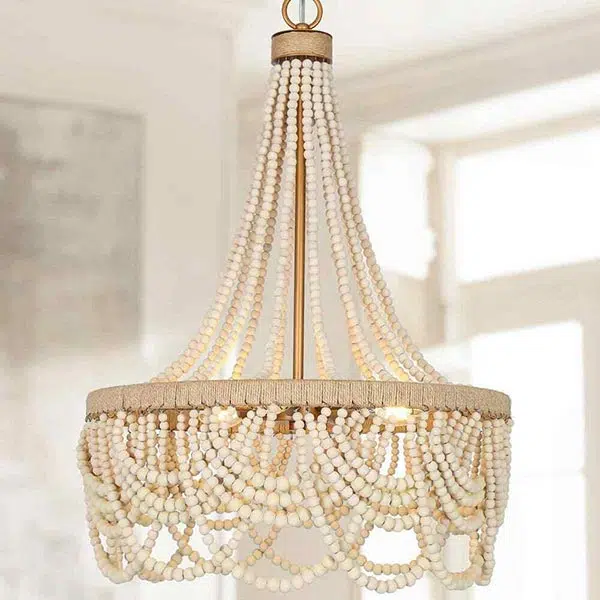 a beaded modern nursery chandelier