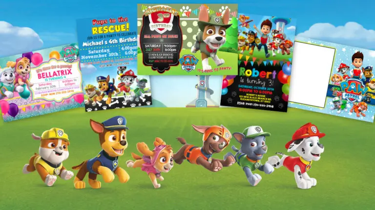 paw patrol invitations