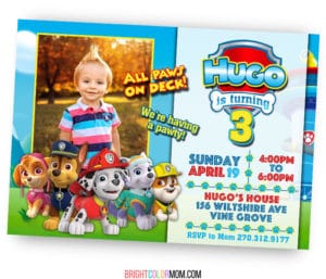 31 Pup-tastic Paw Patrol Invitations to DIY Free or Ship ASAP!