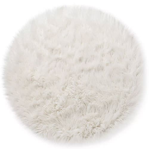 pillowfort faux fur white rug for toddler bedroom