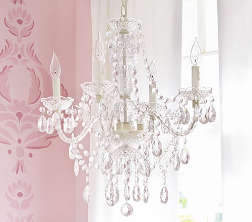 chandelier for baby girl nursery