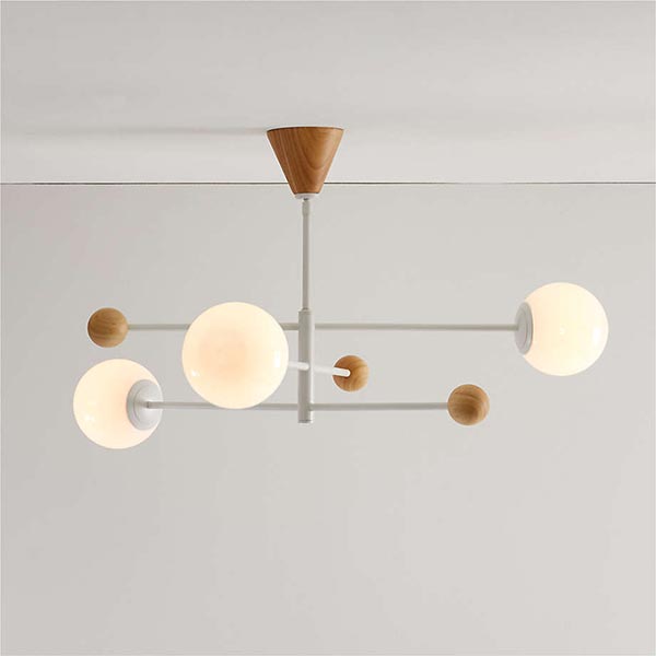 a sputnik-style modern chandelier