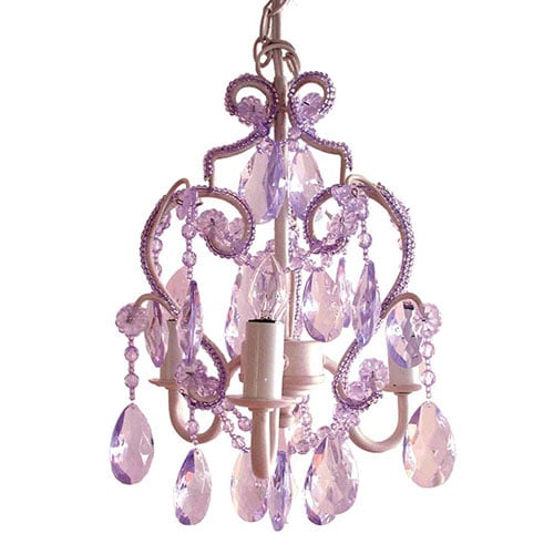 lavender topaz chandelier for baby girl nursery