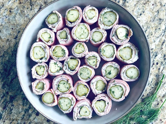 ham and pickle roll ups
