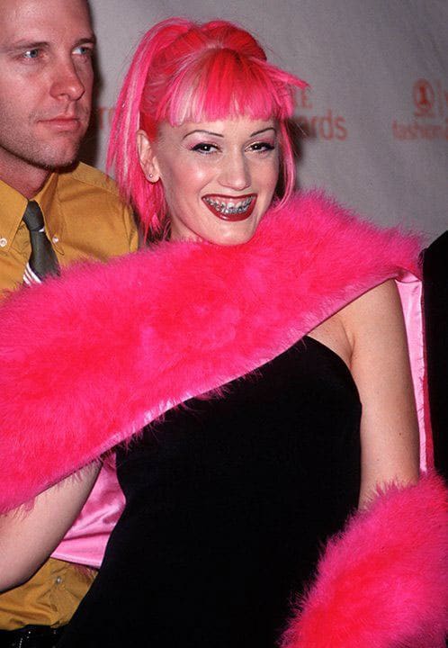 Gwen Stefani with braces in 1999