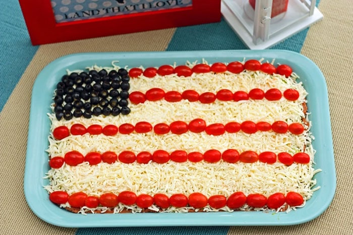 patriotic bean dip