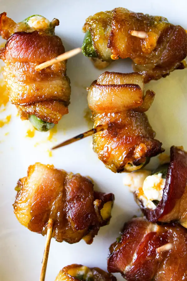 bacon wrapped baked jalapeno popper bites