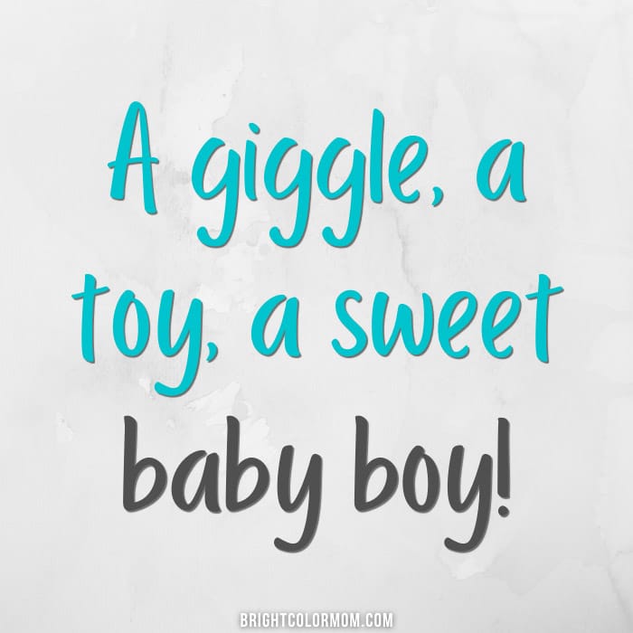 A giggle, a toy, a sweet baby boy!