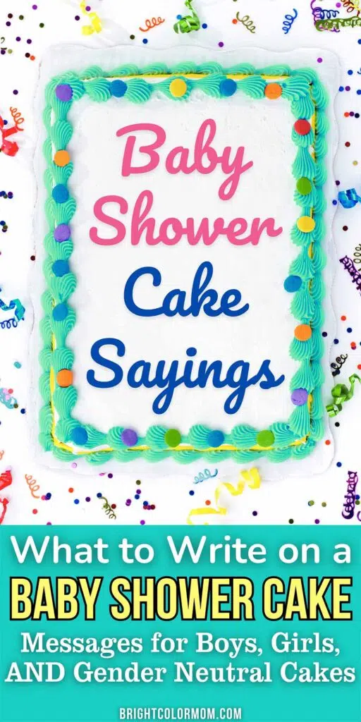 a sheet cake says Baby Shower Cake Sayings