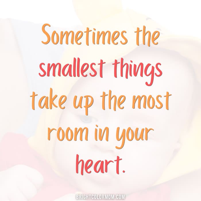 Sometimes the smallest things take up the most room in your heart.