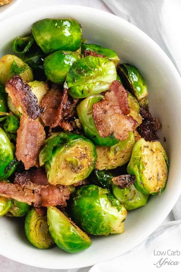 stir fried brussels sprouts and bacon