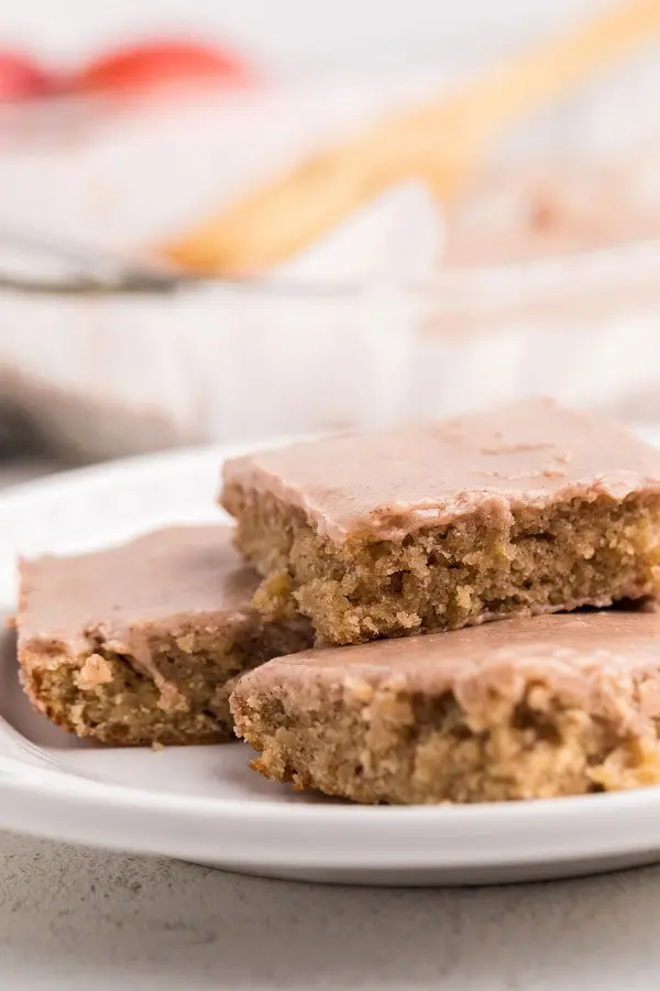 apple blondies cinnamon glaze