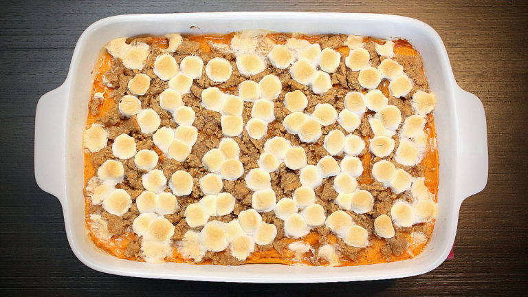 Sweet Potato Casserole Without Pecans, WITH Marshmallows