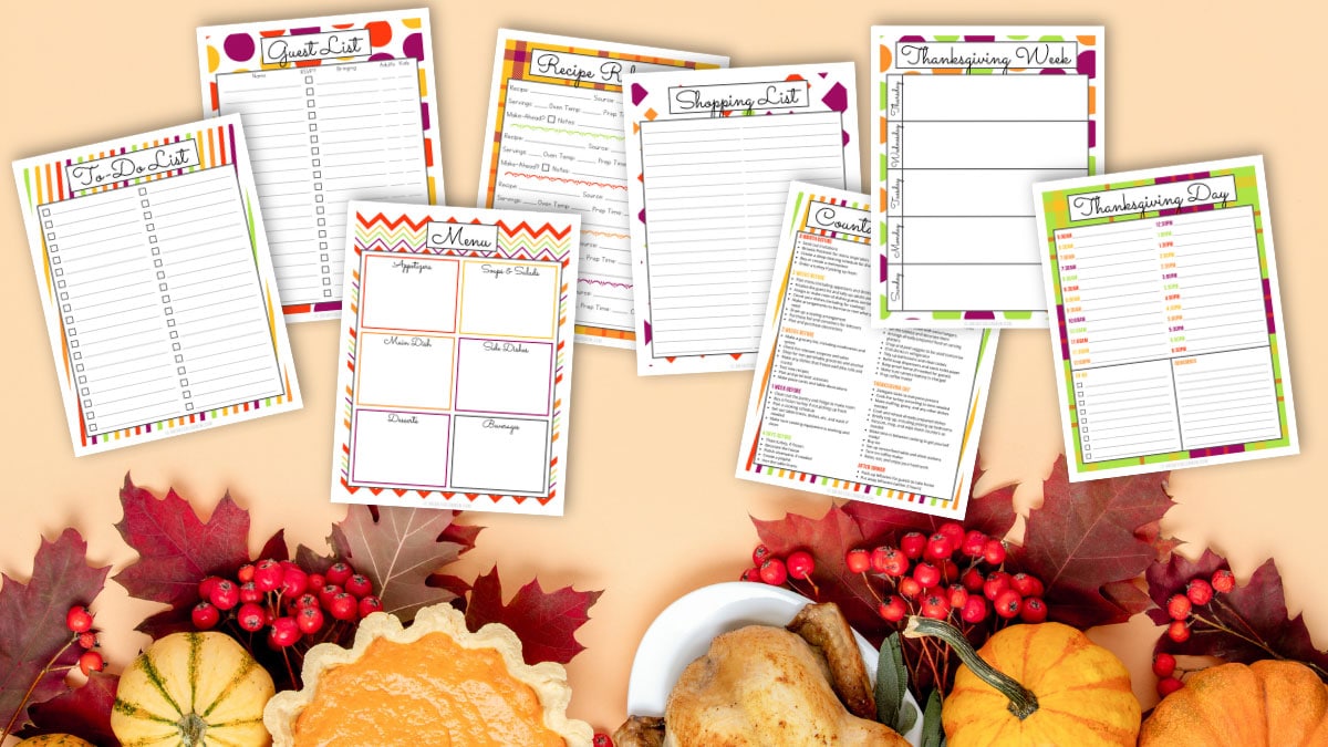 Thanksgiving planner printable