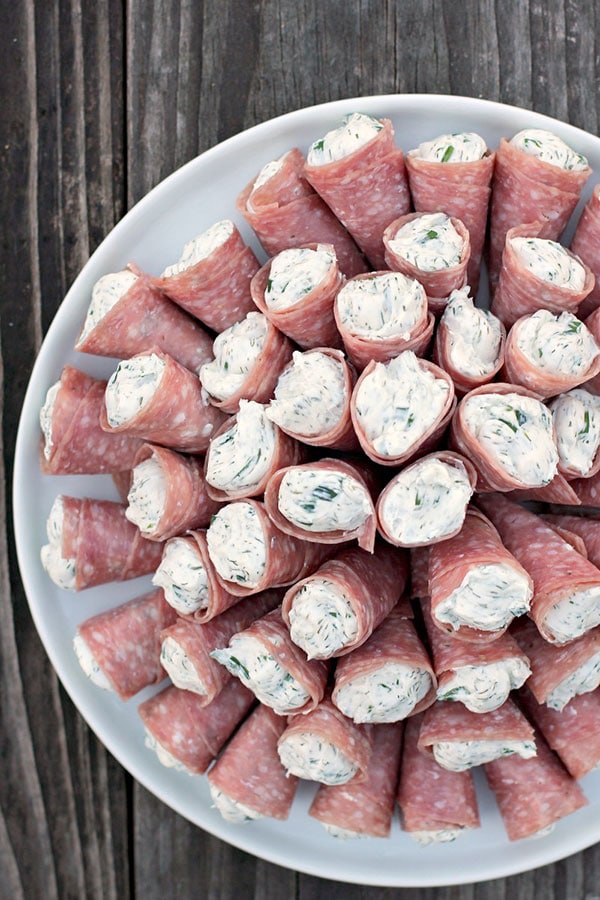 cornucopia salami roll-ups