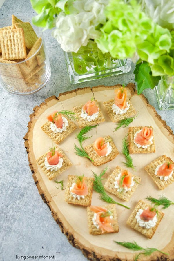 smoked salmon and dill canapes