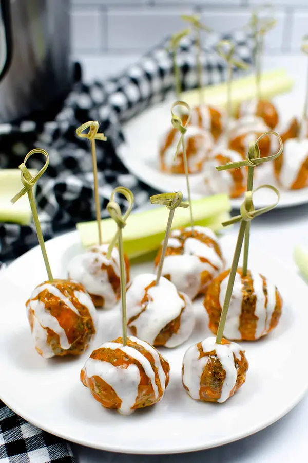 instant pot buffalo chicken meatballs