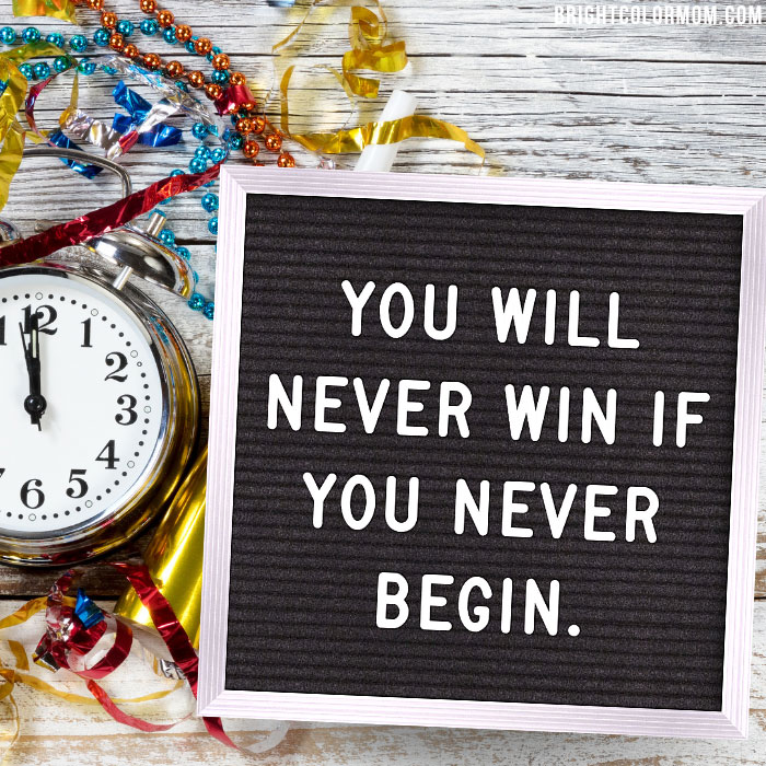 You will never win if you never begin.