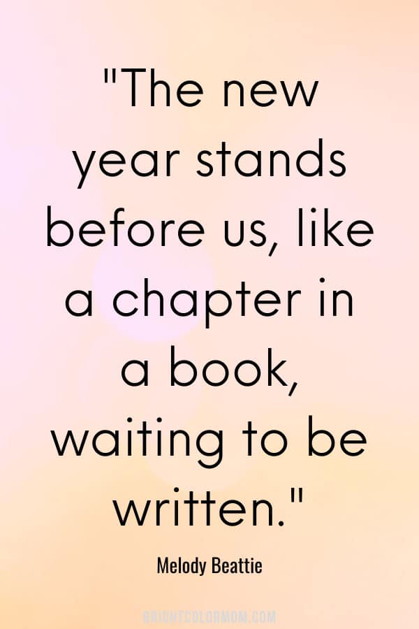 The new year stands before us, like a chapter in a book, waiting to be written.